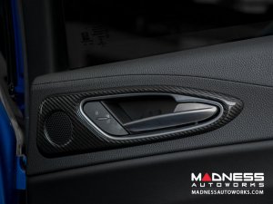 Alfa Romeo Giulia Interior Door Handle Surround Trim Kit - Carbon Fiber - Feroce Carbon